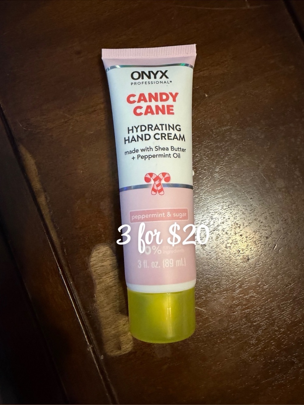 ONYX Candy Cane Hydrating Hand Cream NWT 3for$20